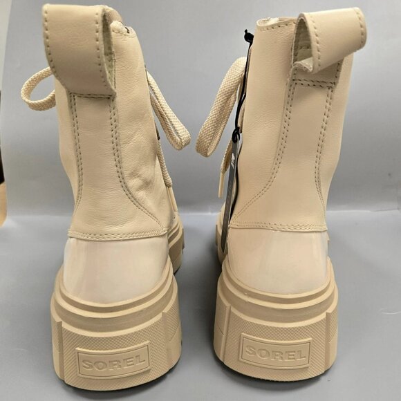 SOREL Caribou X Cozy Lace Up Boot Bleached Ceramic Oatmeal Beige Size 8 - Picture 12 of 15